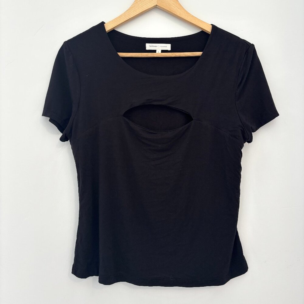 Bohme Black Cutout Top, Size Large